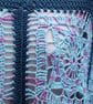 Petrol and Blue Mix Crochet Poncho - Design A542 - Image 5