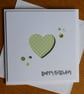 Happy Birthday Card -Spring Green and White Polka Dot Heart Aperture - Image 10