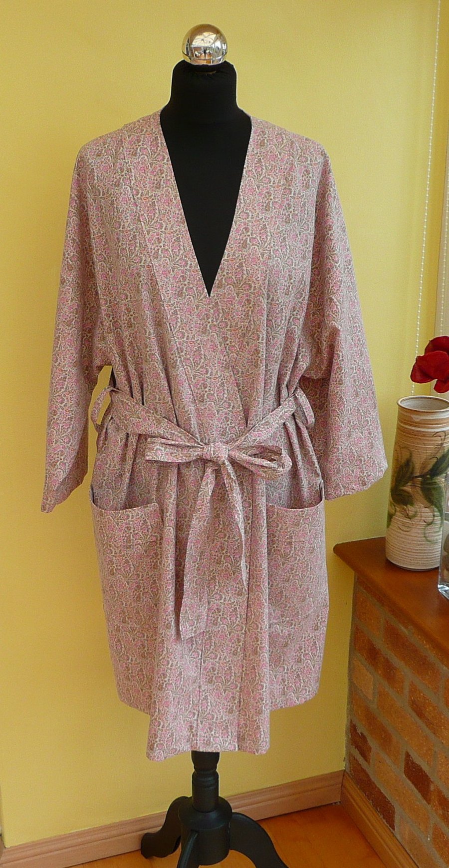 Liberty cotton bath robe kimono dressing gown summer robe house coat beach wrap
