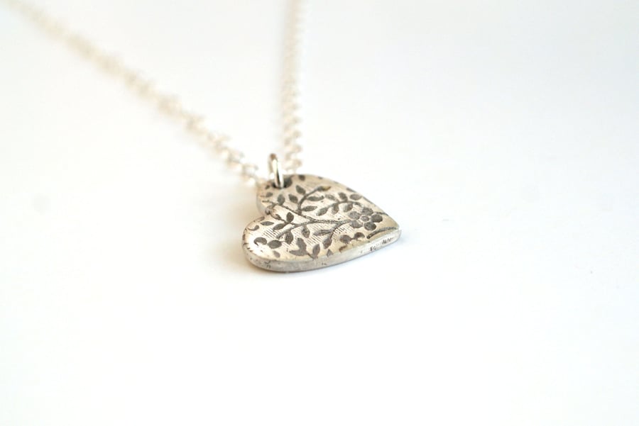 Secret Garden Heart Necklace -gift for her
