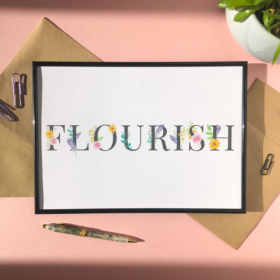 FLOURISH Wildflower Print - Eco Friendly Home Decor