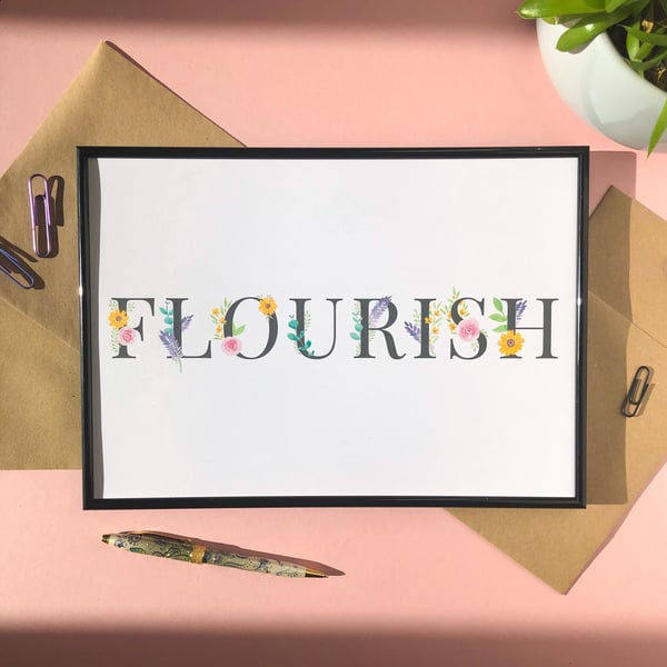 FLOURISH Wildflower Print - Eco Friendly Home Decor