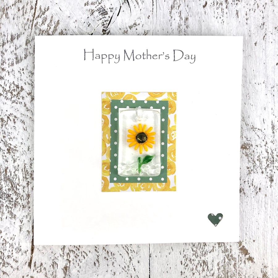 Mother’s Day Card with Detachable Glass Bookmark or Light Catcher