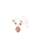 Autumn Pendant Necklace, Orange Necklace, Animal Art Pendant, Deer, Lyre - Image 5