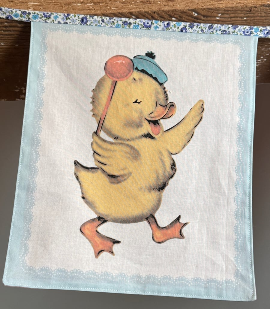 Vintage Style Bunting with Kittens, Puppies and Chicks