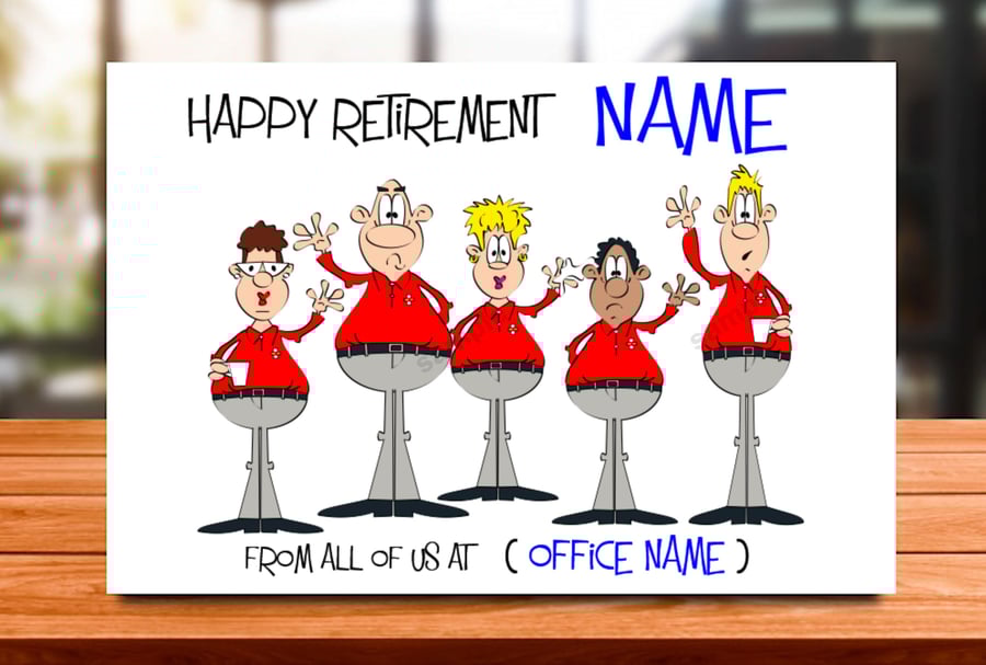 Personalised Retirement Card, Royal Mail Postman, mum, dad, grandad, gran, son, 