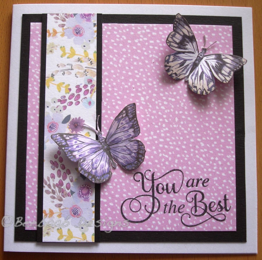 Handmade Gratitude card "You are the Best", friendship card