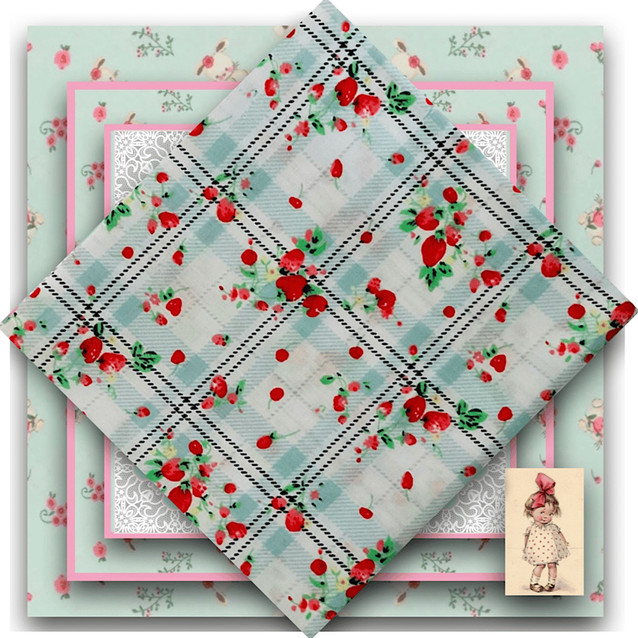 Strawberry Trellis Fat Quarter