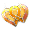 Entwined Heart Suncatcher Stained Glass Golden Wedding 027