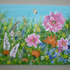original affordable art floral acrylic painting ( ref FA 445 M1 )