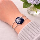 Hydrangea Head Cyanotype Bracelet