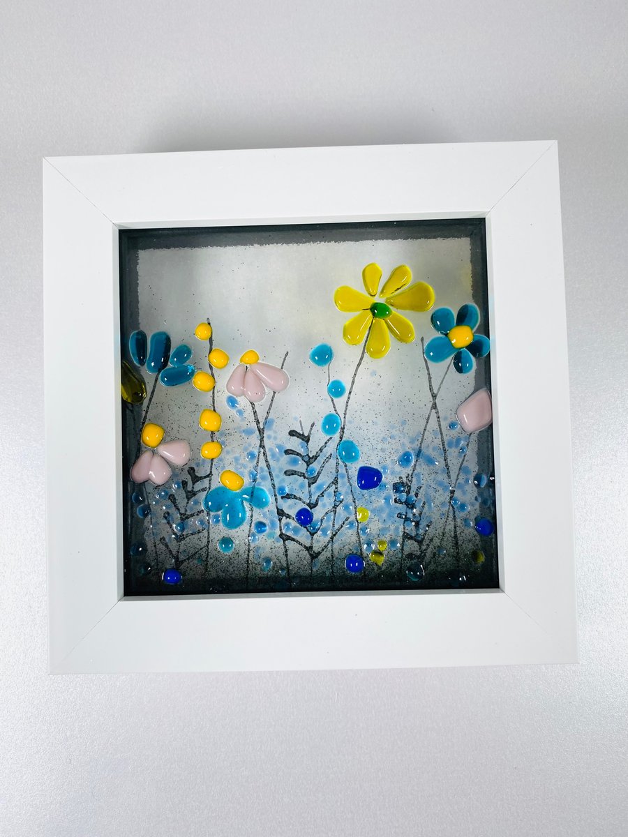 Mini fused glass meadows picture