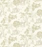 Woodland Life Round Tableclothn 135cm Sage Green