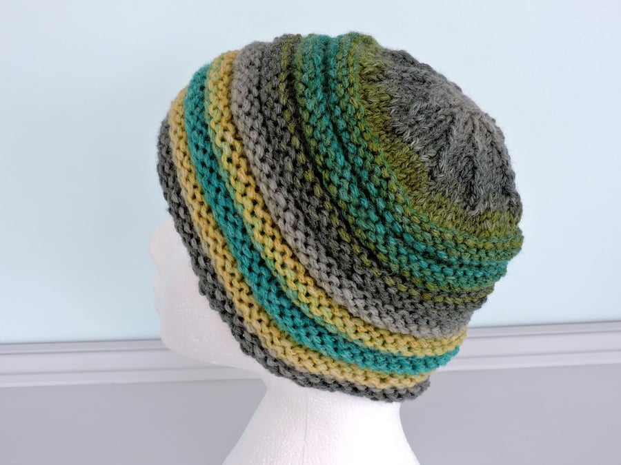 Hand Knitted Adults Beanie Ribbed Hat