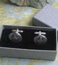 Handmade Pewter Cufflinks,Fish Design - Image 3