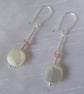 Strawberry Moon Earrings - Strawberry Quartz, Mother of Pearl & Sterling Silver - Image 7