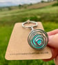 Turquoise Blue Marble Keyring, Something Blue Wedding Gift-Keepsake - Image 1