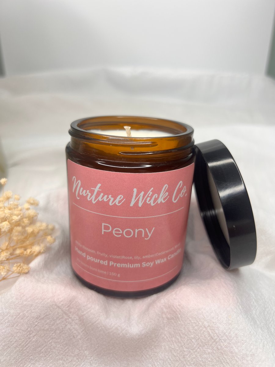 Peony Scented Soy Candle Floral Scented Spring Candle