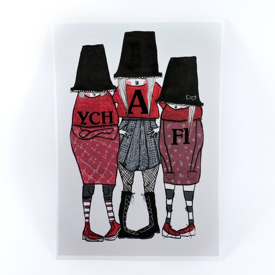 'Ych a fi' Welsh Ladies Poster print- Large