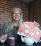 Tea Cosy in Bergen Burnt Orange coloured Fabric - Image 2