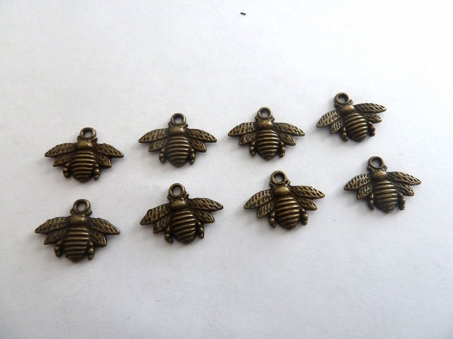 bronze bee charms