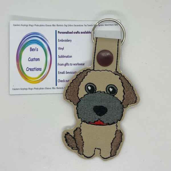 Embroidered Labradoodle Keyring