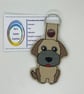 Embroidered Labradoodle Keyring - Image 1