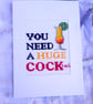 Cheeky Cocktail Birthday Card, Rude Hand Embroidered Greeting Card, Funny Card - Image 5
