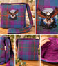 Harris tweed crossbody bag with eagle scene - Image 1