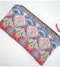 Pencil Case Liberty Fabric Ianthe Red Art Deco Nouveau - Image 2