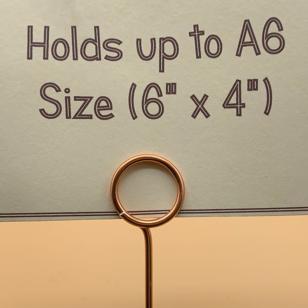 wire ring pick type holders for place cards, photos or table numbers  