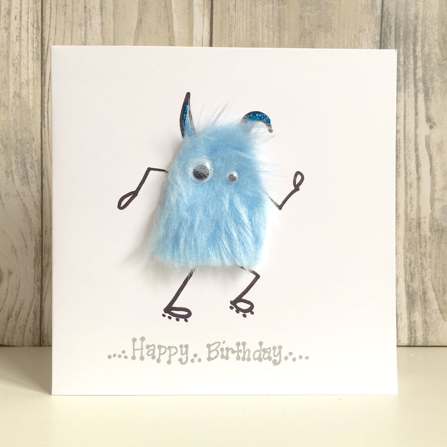 Birthday card - boy, son, dad, monster male fun football athlete jog sport card