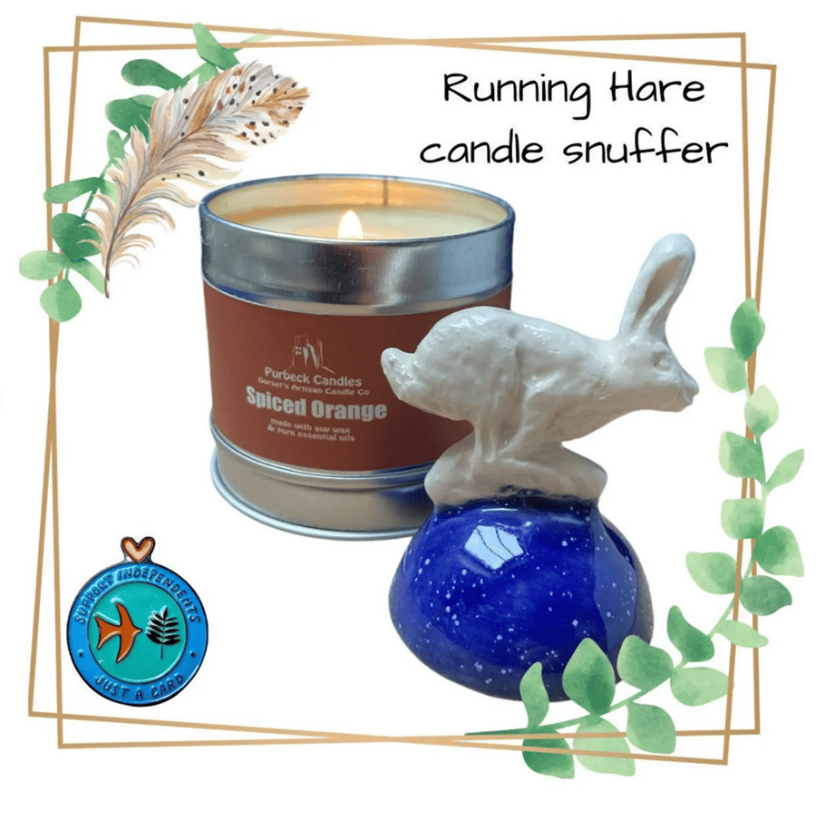 White hare Candle Snuffer Ornament 