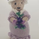 Violet a Hand Knitted Mouse