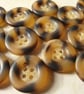 13 16" 20.3mm 32L TORTOISE SHELL (Polyester) x 5 Buttons