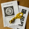 Kit to Make 6 x Dorset Cross Wheel Buttons, Yellow, 15mm