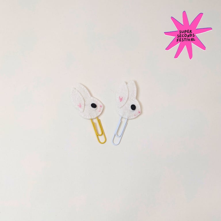 Pair of Rabbit Page Holders - Super Seconds Festival