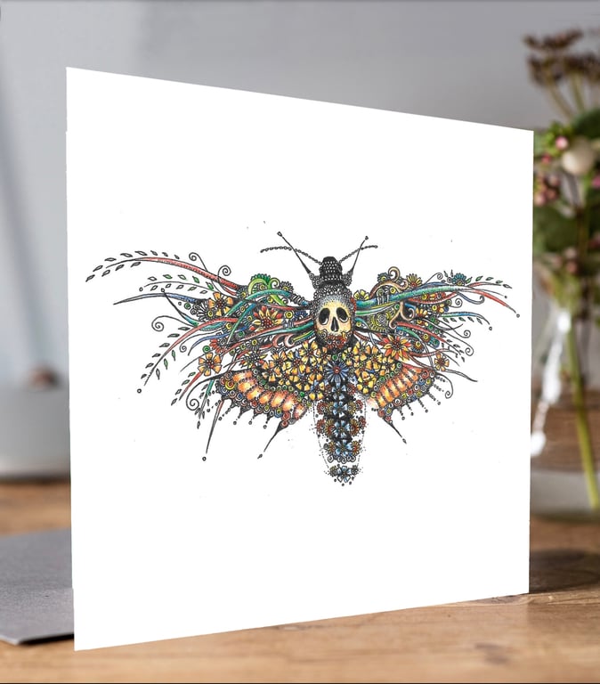 Death Head Hawk Moth  Greeting card 