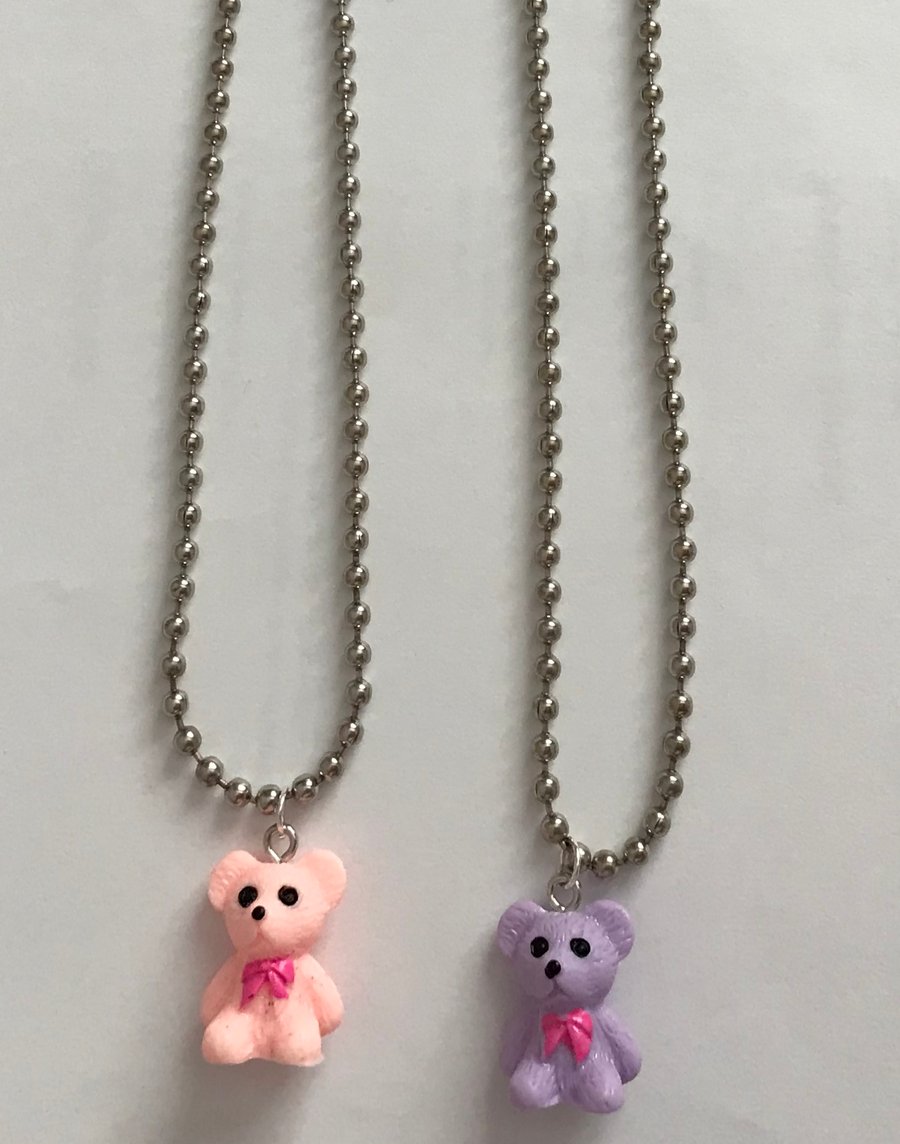 Teddy bear necklaces 