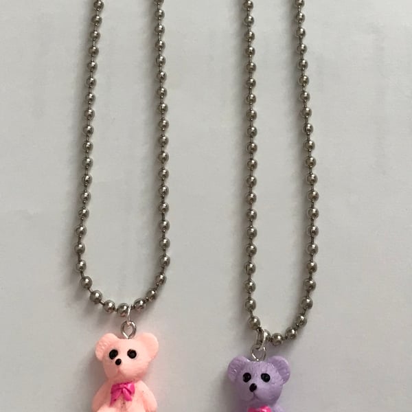 Teddy bear necklaces 