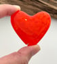 Orange Fused Glass Heart - Image 5