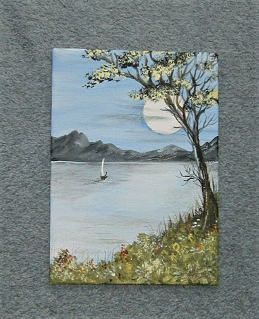 original art acrylic landscape ( ref F 508.J7 )