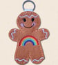 Rainbow Gingerbread Decoration - Embroidered Positive Character - Image 3