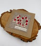 Ruby wedding anniversary appliqué card - Image 1