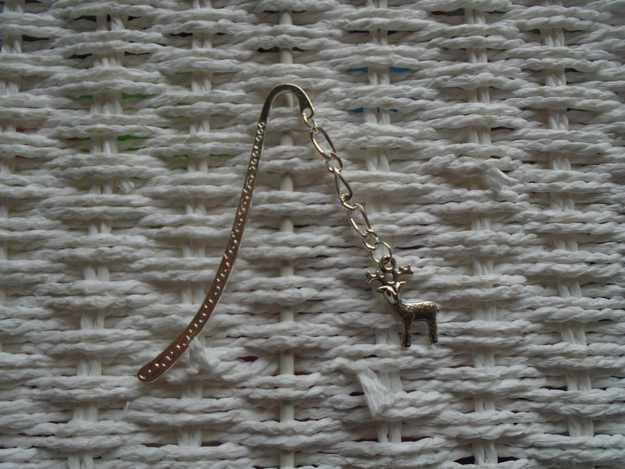 Silver Plated Stag Bookmark 