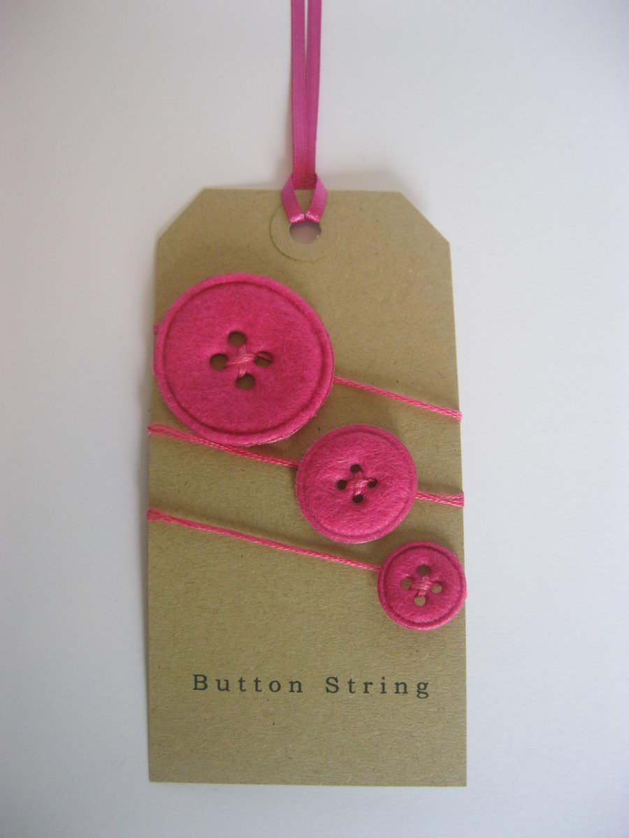 2m Button String (Pink)