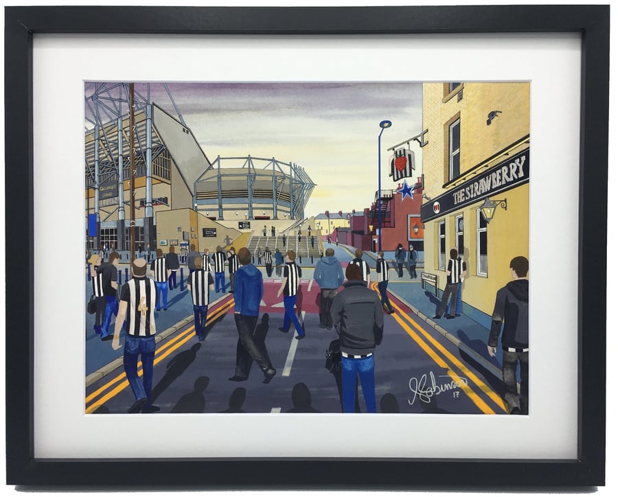 Newcastle. Framed & Unframed Fine Art Print Utd United Football FC, Stadium Gift