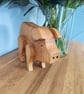 Handmade Wooden Piglet - Image 2