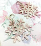 Statement Snowflake Opal marbled dangle earrings - Image 5