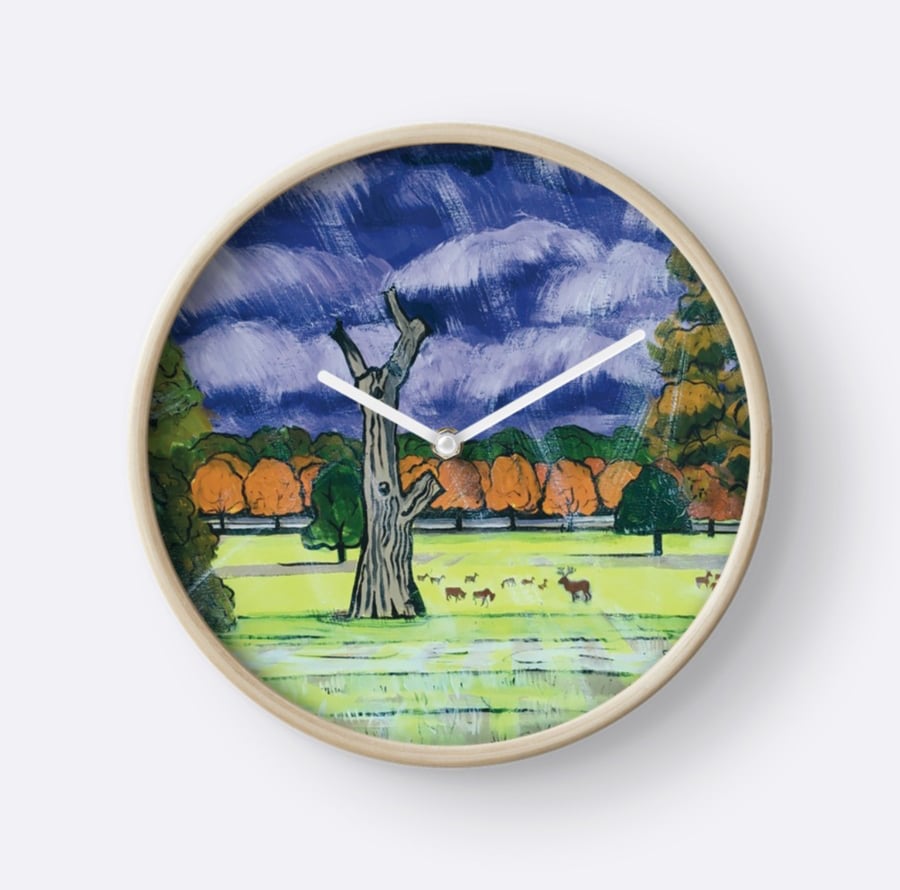 Beautiful Wall Clock Featuring The Painting ‘When The Rain Came’